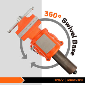PONY bench vise replaceable jaw faces extend tool life