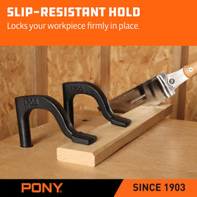 PONY clamps support routing and sanding with steady hold for precise results