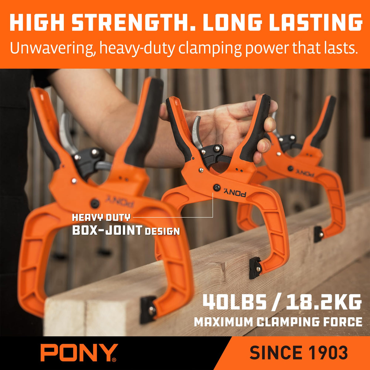 PONY double-row ratchet teeth provide precise pressure control for accurate assemblies.
