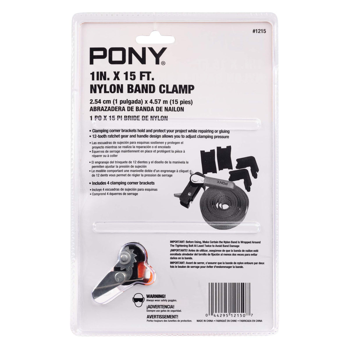 PONY Jorgensen 1215 15-foot nylon strap enables versatile securing around irregular shapes