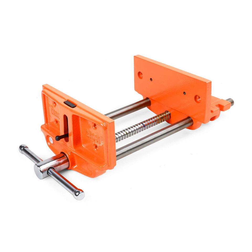 PONY Jorgensen 27091 vise mounted on bench for secure clamping