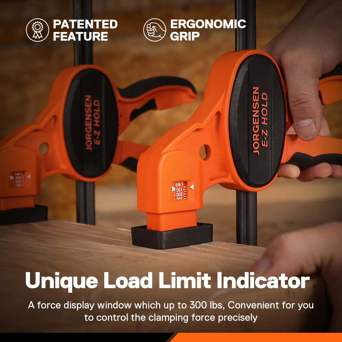 PONY Jorgensen 2-pack bar clamps on workbench demonstrate versatility.