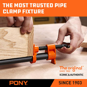 PONY Original 1-1/2 inch clamping face for wide contact.