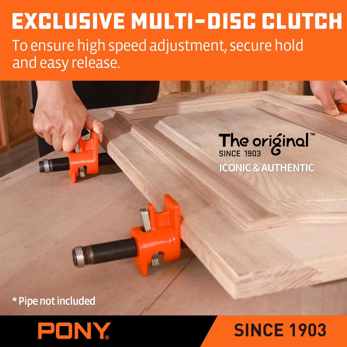 Two PONY Original woodworking clamps set for DIY projects.