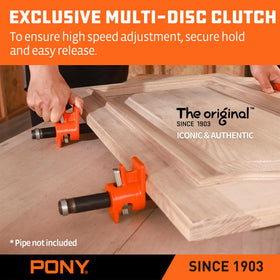 Two PONY Original woodworking clamps set for DIY projects.
