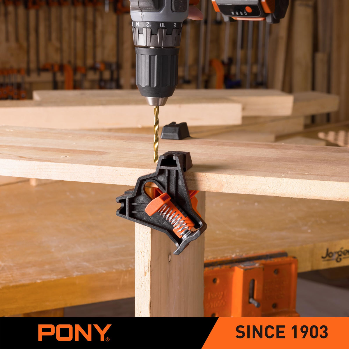 PONY woodworking clamp ideal for small DIY tasks and hobby projects.