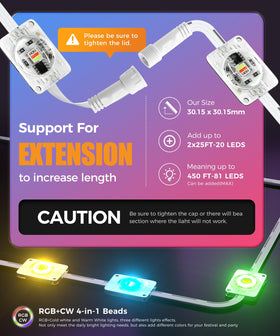 POOFZY 200ft remote-control lights for quick color changes and scenes.