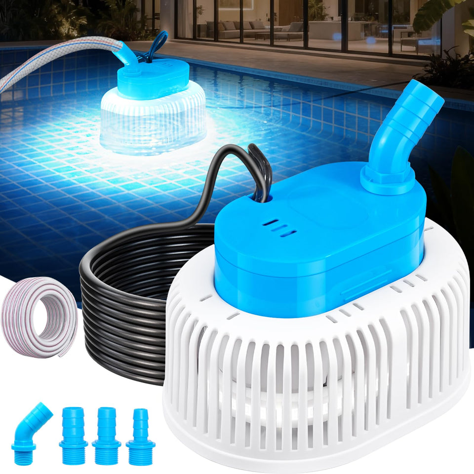 PoolPop lighted operation enhances nighttime drainage visibility and control.