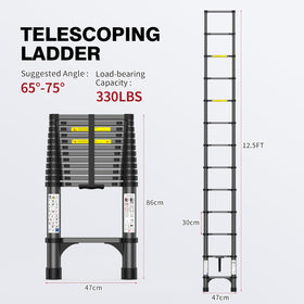 POONO easy-operation ladder with click-lock extension for secure setup.