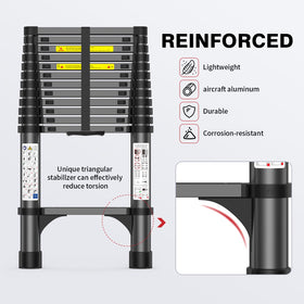POONO triangle stabilizers provide extra stability on uneven ground.