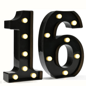 Pooqla decorative LED number lights 1 on table create warm birthday ambiance