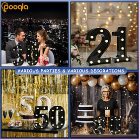 Pooqla LED number sign wall-mount slot enhances decor flexibility