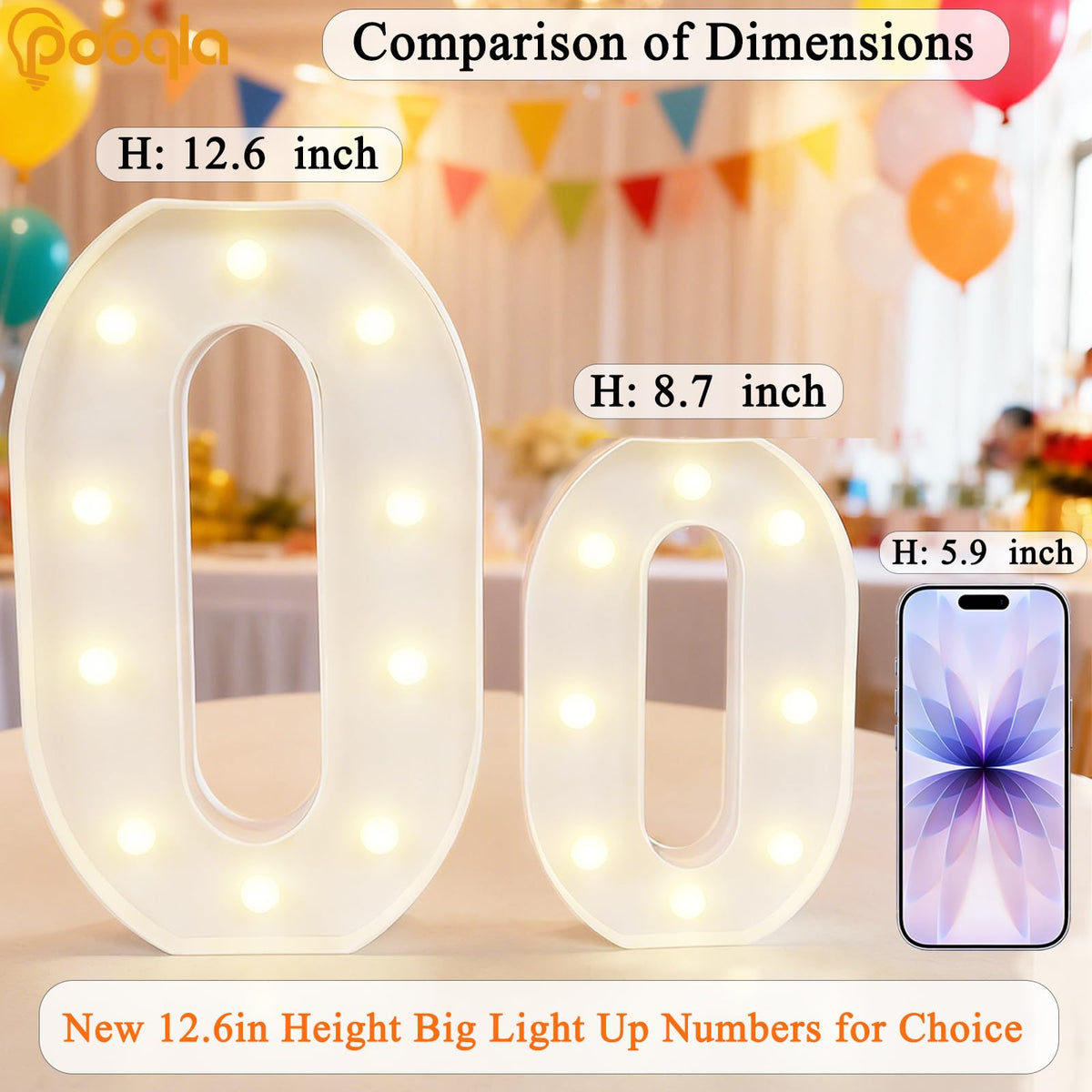 Pooqla light-up numbers pair forms 16 for festive display