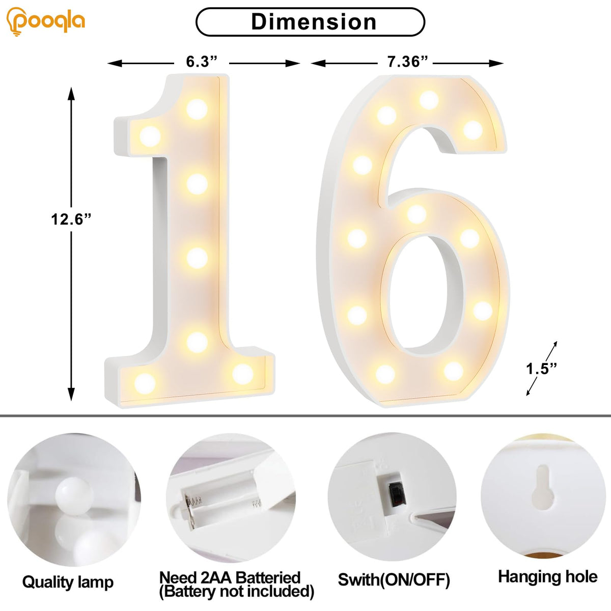 Pooqla wall-back slot for decorative glow and backdrop