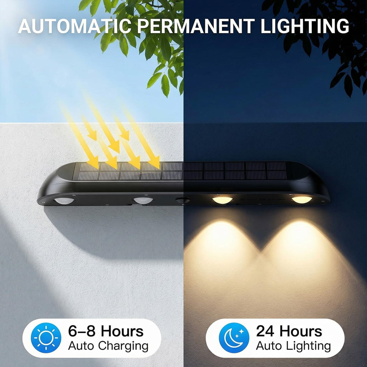 POOWUUDT fixture illuminates house numbers and steps clearly.