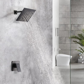 POP SANITARYWARE matte black shower arm for precise water direction