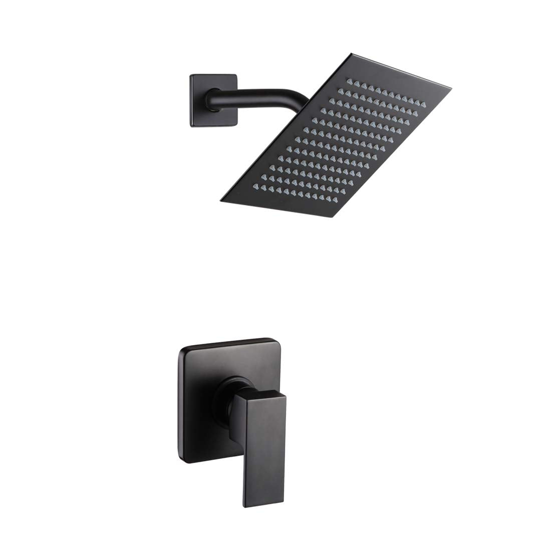 POP SANITARYWARE matte black 8-inch stainless steel shower head delivers luxury rainfall