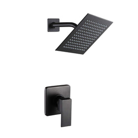 POP SANITARYWARE matte black 8-inch stainless steel shower head delivers luxury rainfall
