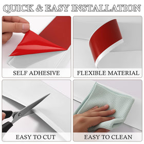 POPAKAN baseboard trim compatible with tiles, wood, marble for versatile décor.