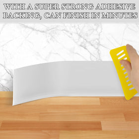 POPAKAN baseboard trim available in White, Black, Gray, Coffee to match palettes.