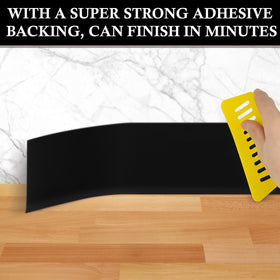POPAKAN living room installation shows durable baseboard in use.