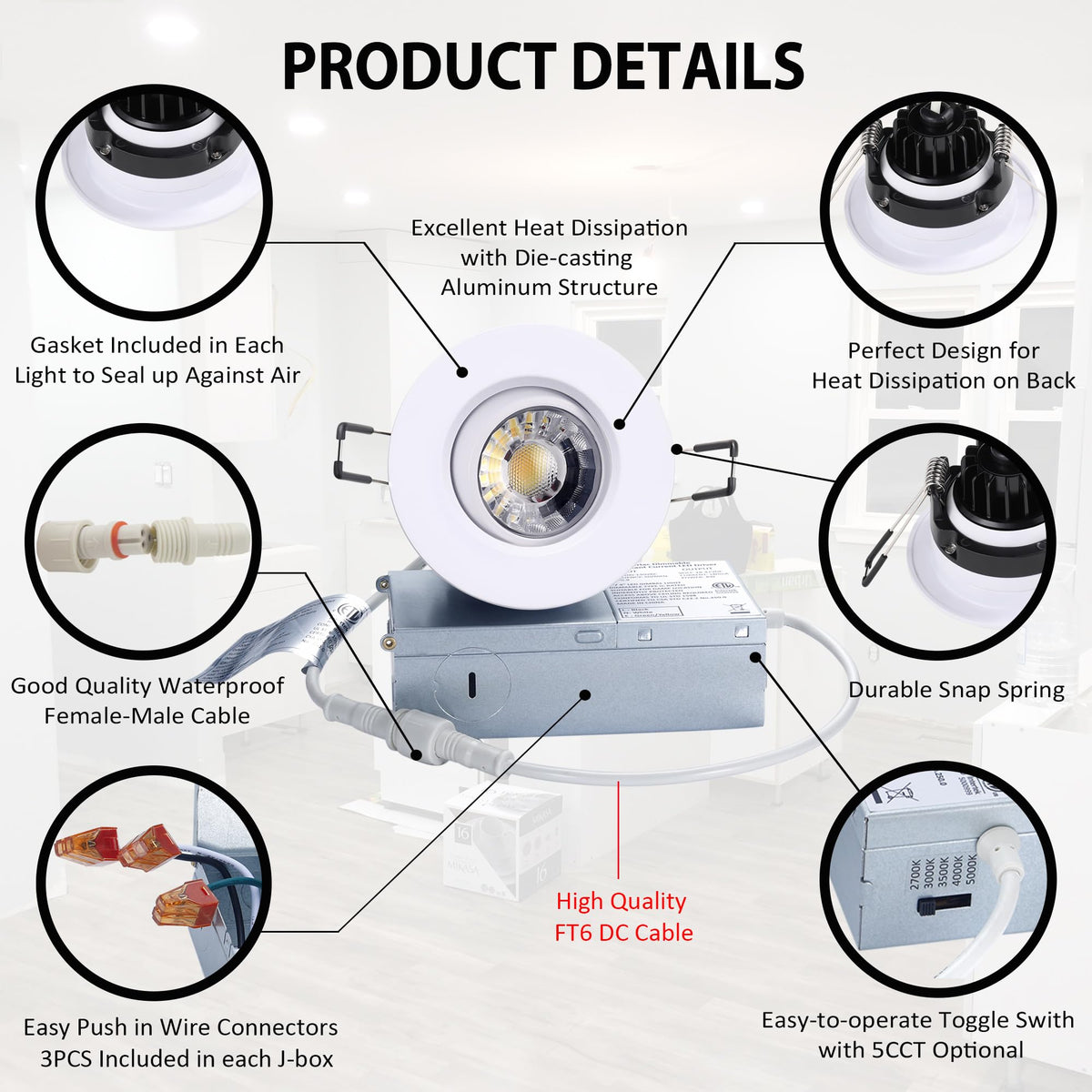 POPANU high-brightness downlight delivering 851 lumens across all CCTs