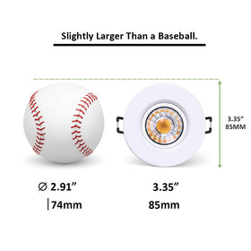 POPANU recessed downlight with 360-degree eyeball rotation and 30-degree tilt for precise aim