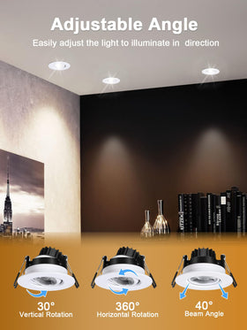 POPANU white round trim downlight with clean, modern look