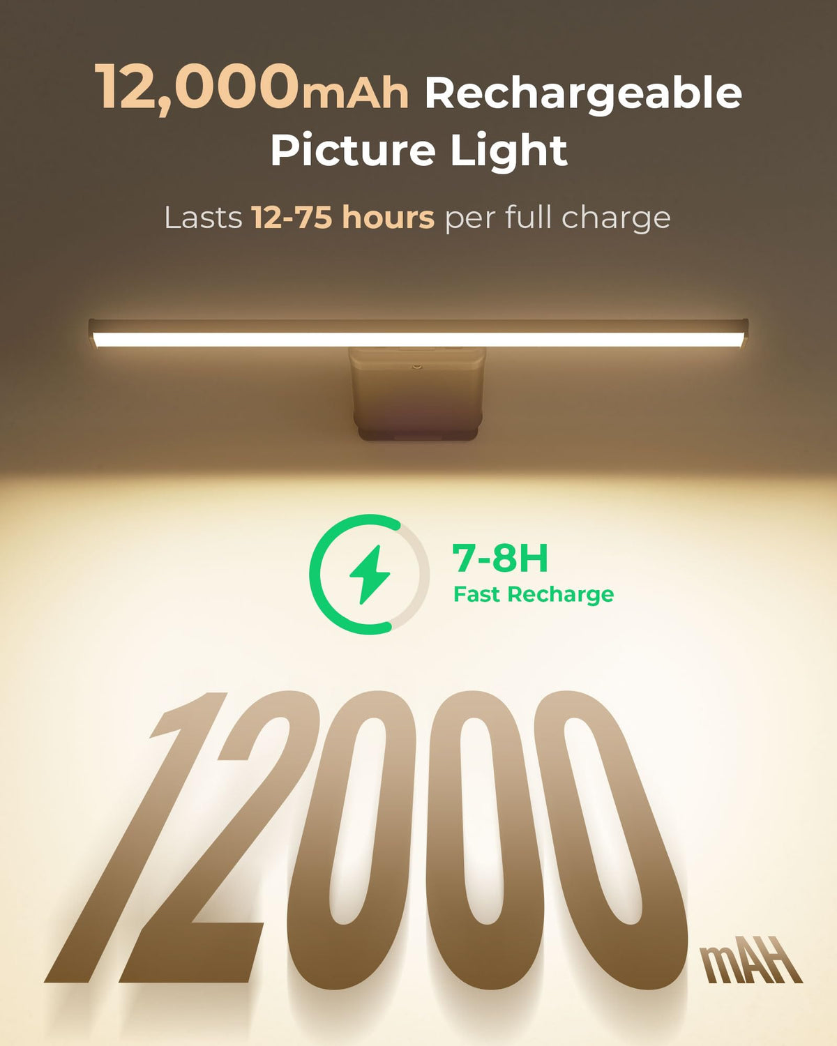 PopoIron art light highlighting a painting with true color rendering.
