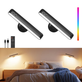 PopoIron rechargeable wall sconce with 360° rotation for flexible lighting.