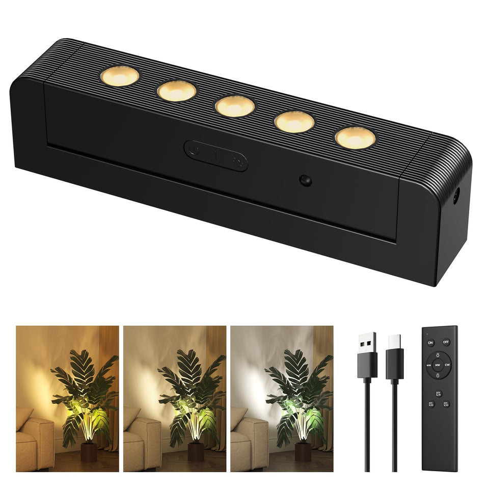 PopoIron Spotlight with daily auto-timer for consistent plant and art illumination, hands-free.