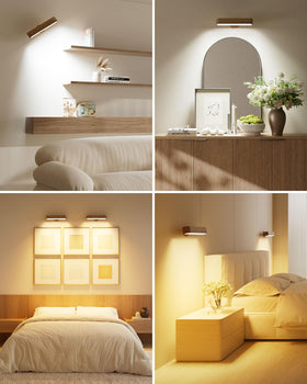 PopoIron walnut wall sconce suits bedroom, living room or study decor.