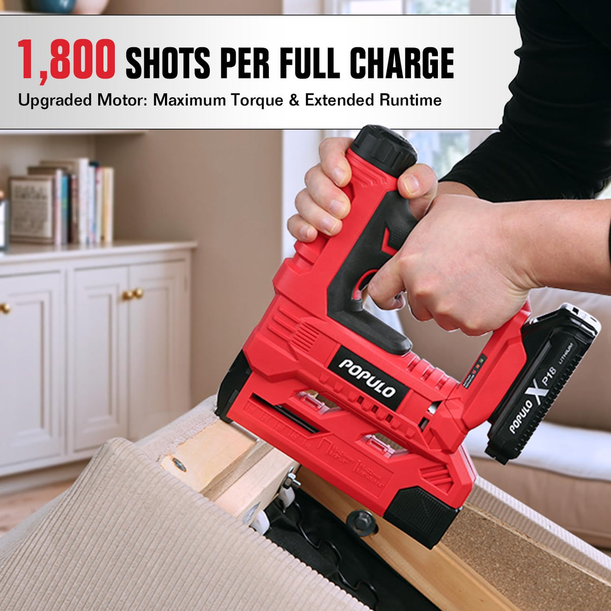 POPULO 18-gauge brad nails and staples kit versatility for fastening