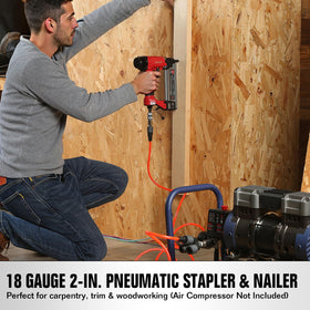 Populo depth adjustment dial aids flush or countersunk nails.