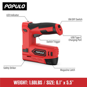 POPULO compact design at 1.6 lb reduces fatigue during projects