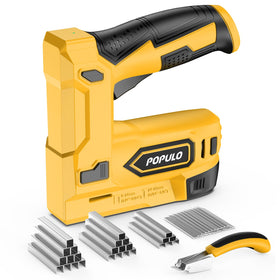 POPULO electric staple gun front view for upholstery tasks
