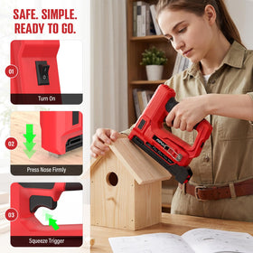 POPULO Electric Staple Gun battery-powered operation for portable DIY use.