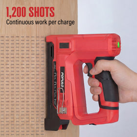POPULO Staple Gun loaded with staples and nails ready for quick tasks.