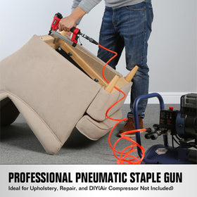 POPULO staple gun shown with safety glasses included for safe DIY use