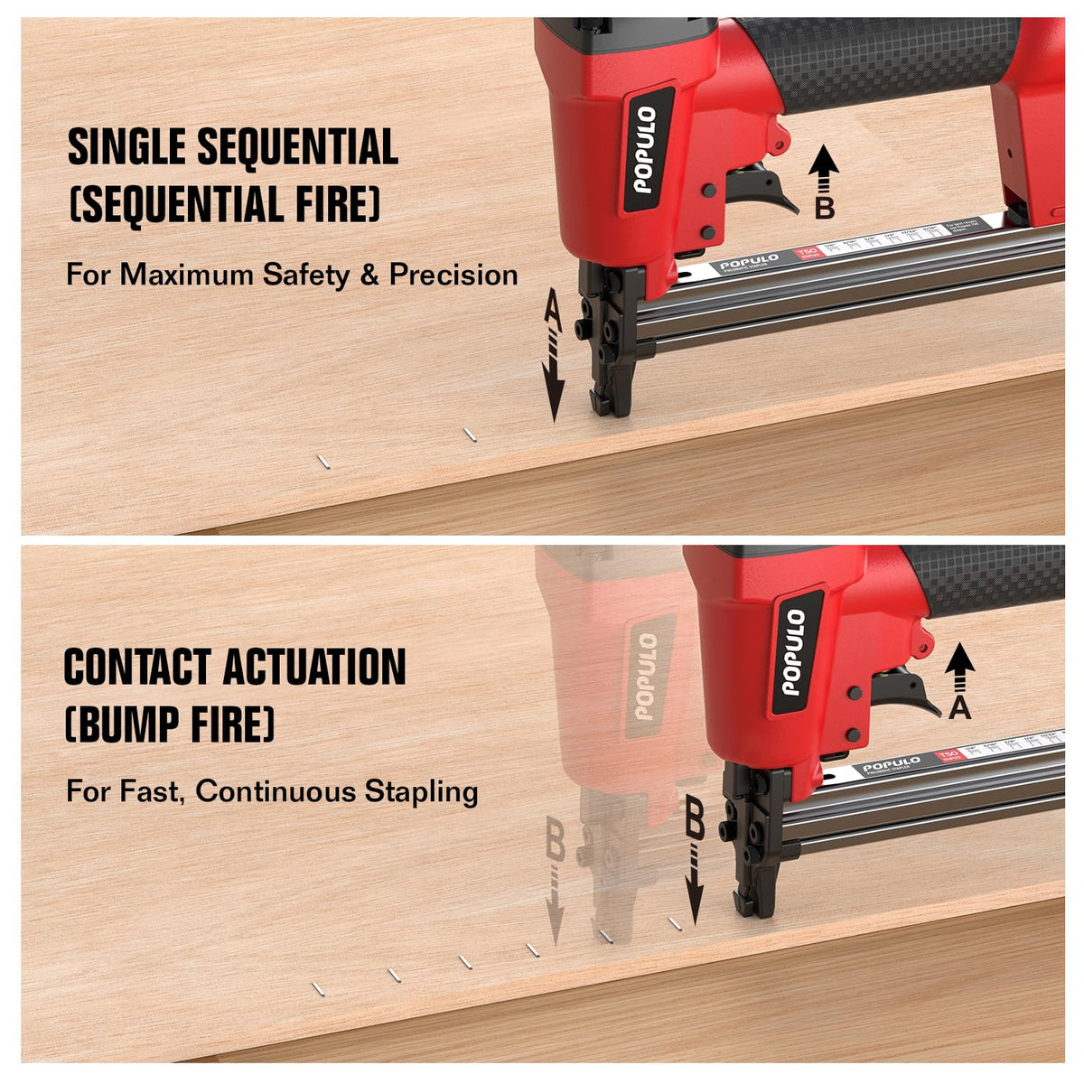 POPULO sliding magazine enables fast reloading during long projects