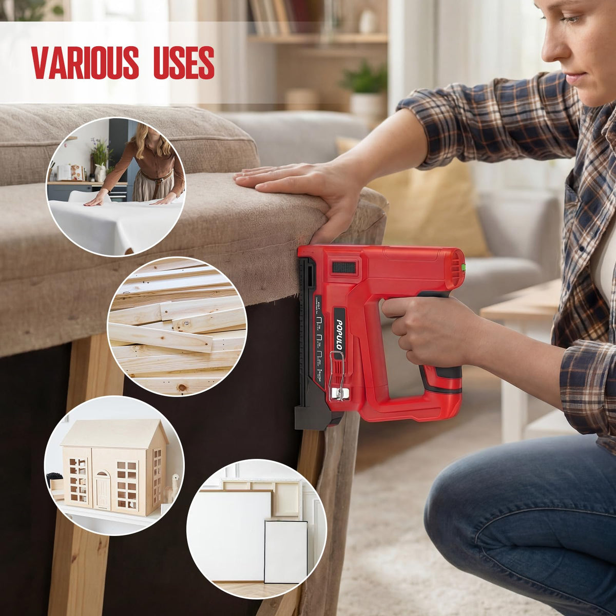 POPULO USB-C charging enables convenient recharging anywhere.