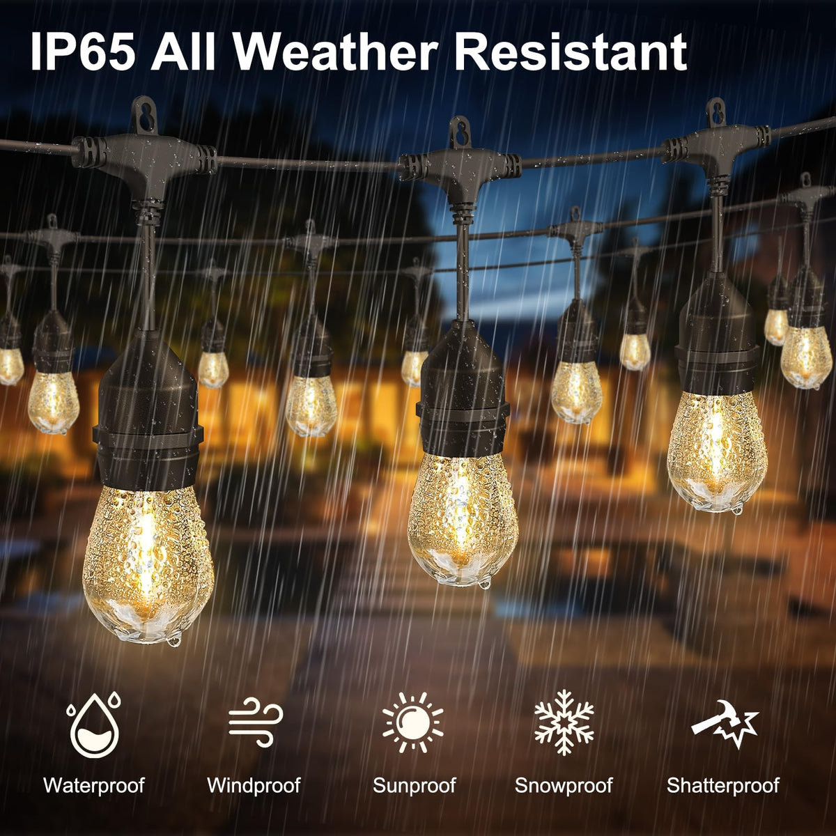 Porbench end-to-end connection capability enables scalable patio lighting.