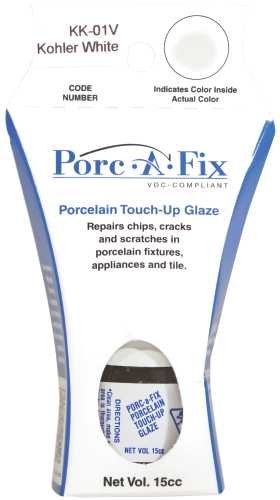Porc-A-Fix Kohler White touch-up glaze for porcelain repairs and scratches