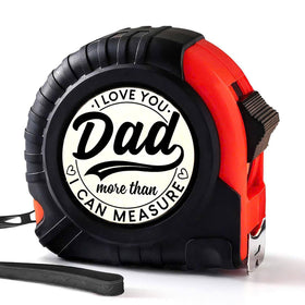 PORSWISH dad measuring tape with wood-print front panel for durable daily use