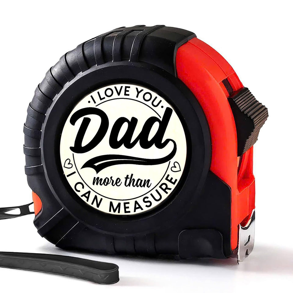 PORSWISH dad measuring tape with wood-print front panel for durable daily use