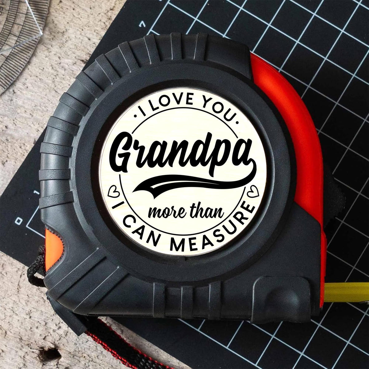 PORSWISH grandpa measuring tape compact size fits pockets and toolboxes easily.