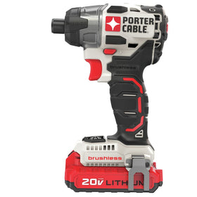 PORTER-CABLE 20V MAX impact driver with up to 1400 in-lbs torque for tough fasteners.