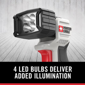 PORTER-CABLE 20V MAX LED Work Light black finish for a sleek workspace