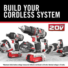 PORTER-CABLE 20V MAX LED Work Light suitable for dark shop environments