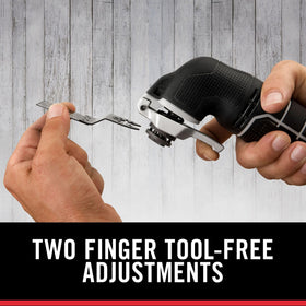 Porter-Cable 3-position overmold grip reduces vibration for comfort